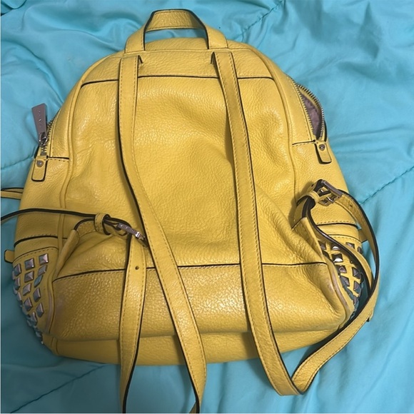 Michael Kors Yellow Dome Backpack with Studded Details - Picture 4 of 6
